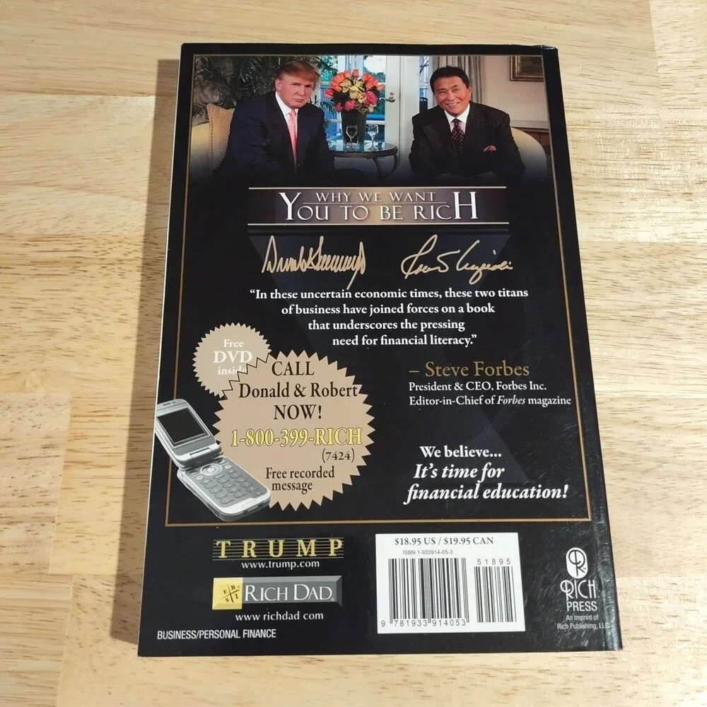Why We Want You To Be Rich By Donald Trump & Robert Kiyosaki Paperback Book